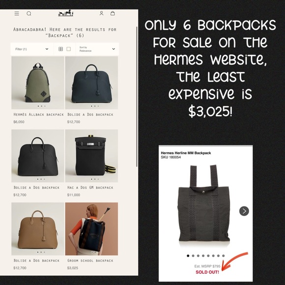 Hermès Herline PM Backpack. Unlisted Live Show Item - Picture 9 of 9